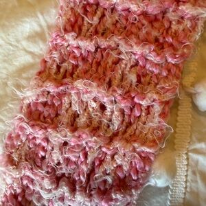 Pink Textured Women's Scarf